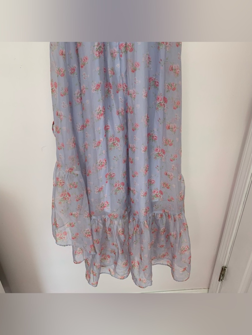 Abercrombie and Fitch Emerson Off-The-Shoulder Floral Drama Maxi Dress - Picture 7 of 11